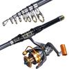 Fishing Rods Reels Combos 1.5m-3.0m Travel Telescopic Fishing Rod 12BB Fishing Reels for Bass Carp Fishing
