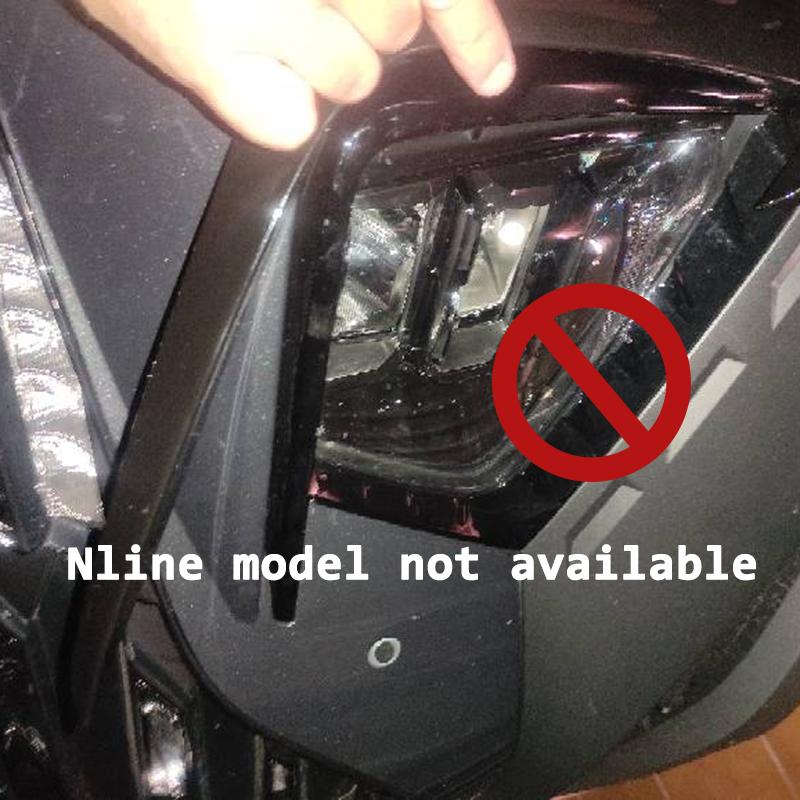 Front Fog Lamp Eyebrow Wind Knife Cover Trim For Hyundai Tucson NX4    ABS Car Styling Accessories