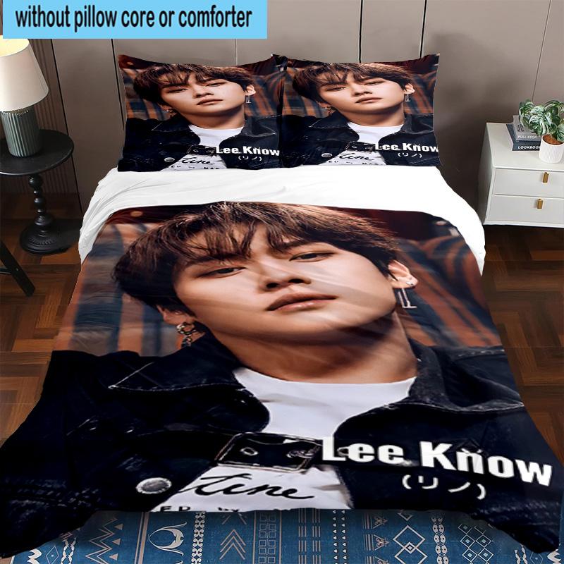 3PCS K-pop Stars In Urban Vibes 3pcs Bedding,Including 3PCS Duvet Cover And 2pcs Pillowcases Perfect for Christmas,Ideal for Bedroom, Dormitory