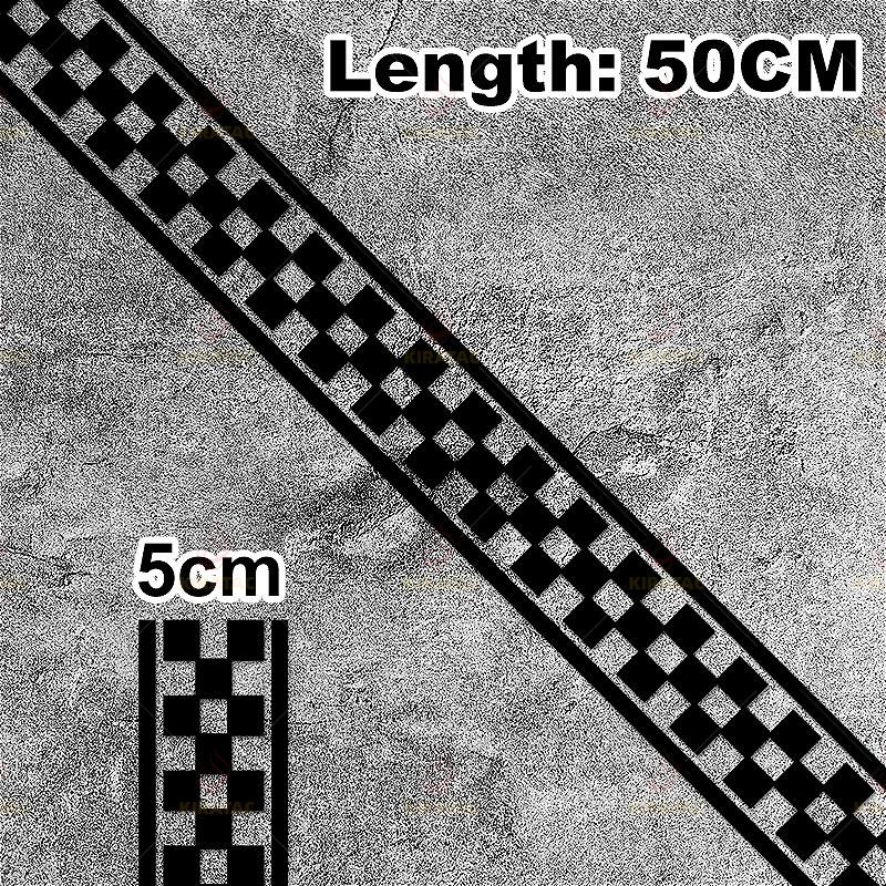 1 buc Autocolant Cască Motocicletă cu Dungi în Carouri Durabil pentru Carenă Motocicletă Rezervor Combustibil Uși Auto Portbagaj Decalcomanii Vinil Universale