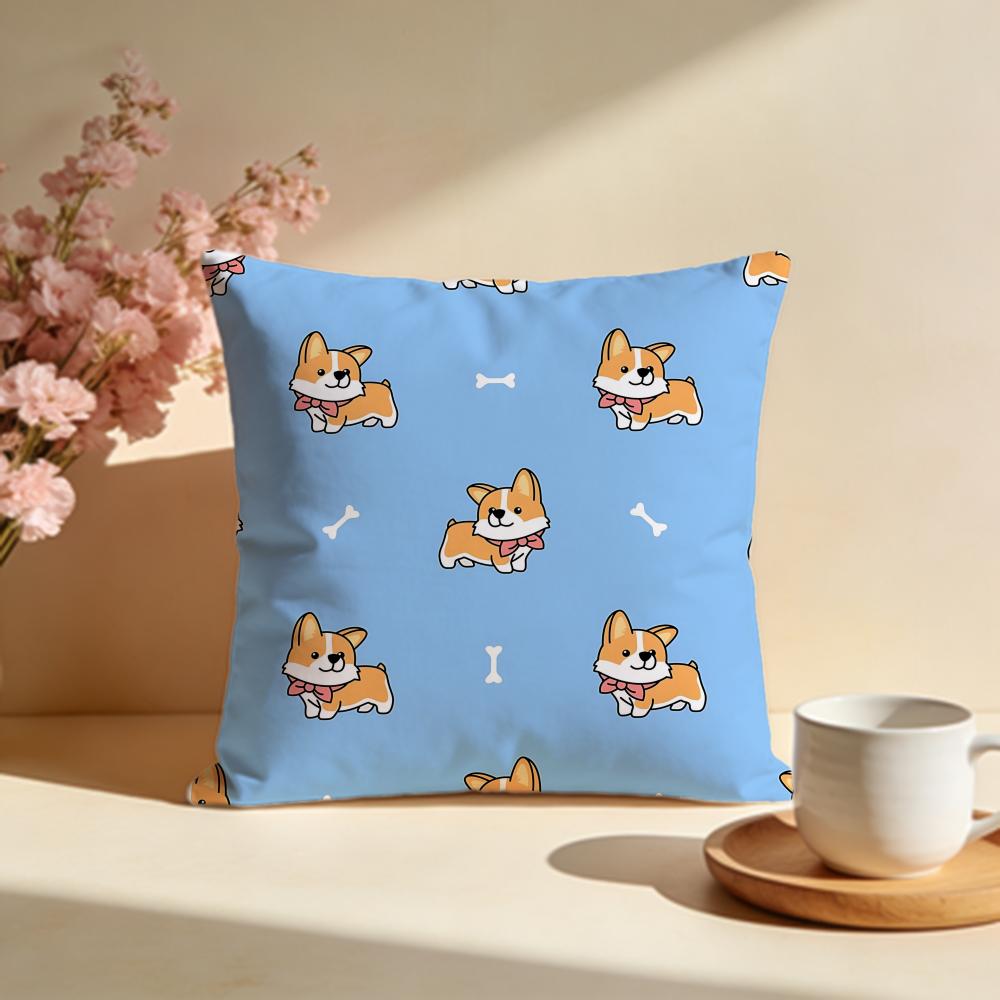Hübsche Corgi Kissenbezüge Weiche Kissenhüllen für Zuhause Schlafzimmer Wohnzimmer Sofa