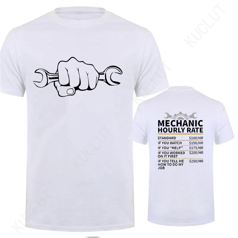 Tricou pentru bărbați Topuri Tarif orar mecanic Tricou unic Tricou bărbătesc Inginer reparații auto Design grafic Tricou Îmbrăcăminte Idee de cadou