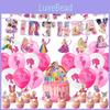Barbie Birthday Party Balloon Set With Banner 4 Pieces Includes Banner 18pcs Balloons 12pcs Small Inserts 1 Large Insert