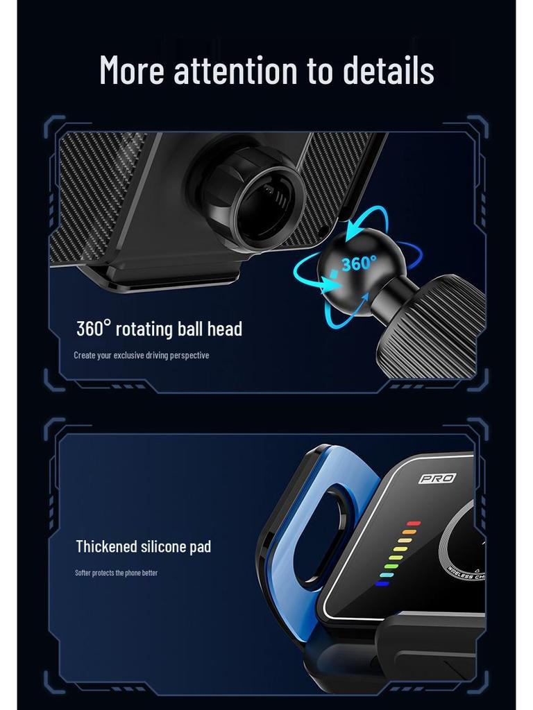Wireless Car Charger Mount for Huawei & Samsung Foldable Large Screen Phones