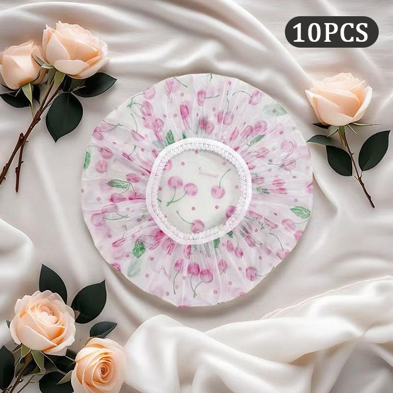 

10 шт. водонепроницаемая шапочка для душа, шапочка для душа, противомасляная, дымовая, уход за волосами, шапочка для женщин и мужчин, утолщенная одноразовая шапочка для душа as the picture