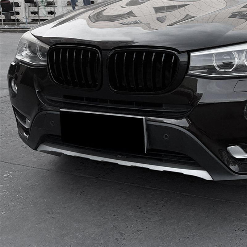 Durable-Car Front Kidney Grill Air Intake Grille Front Hood Grill Single Line Grille For BMW X3 F25 X4 F26 LCI 2014-2017