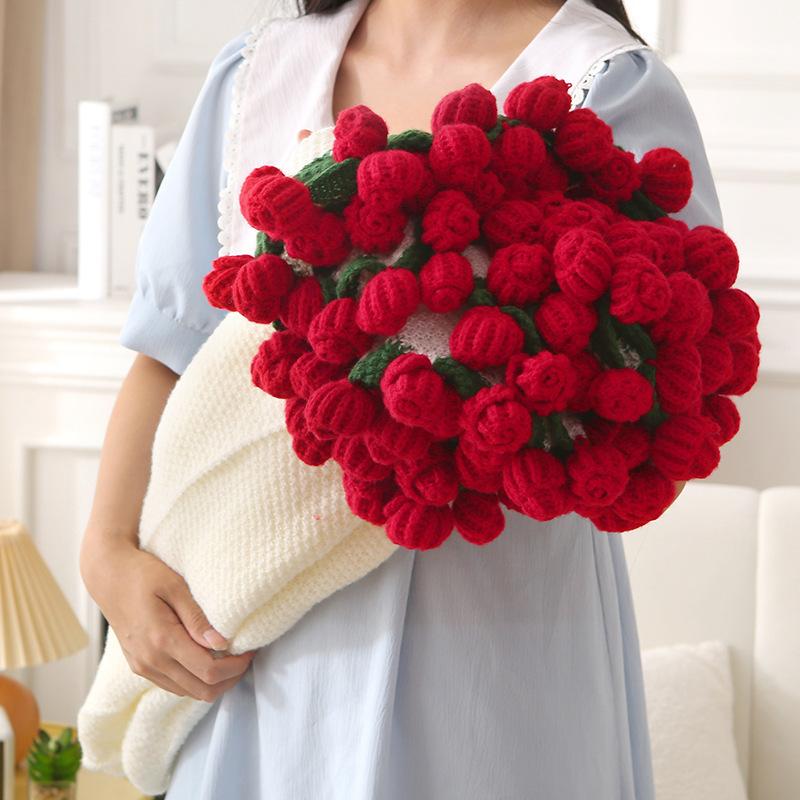 Flower Rose Blanket Shawl Sofa Bouquet Blanket Office Teachers Day Gift