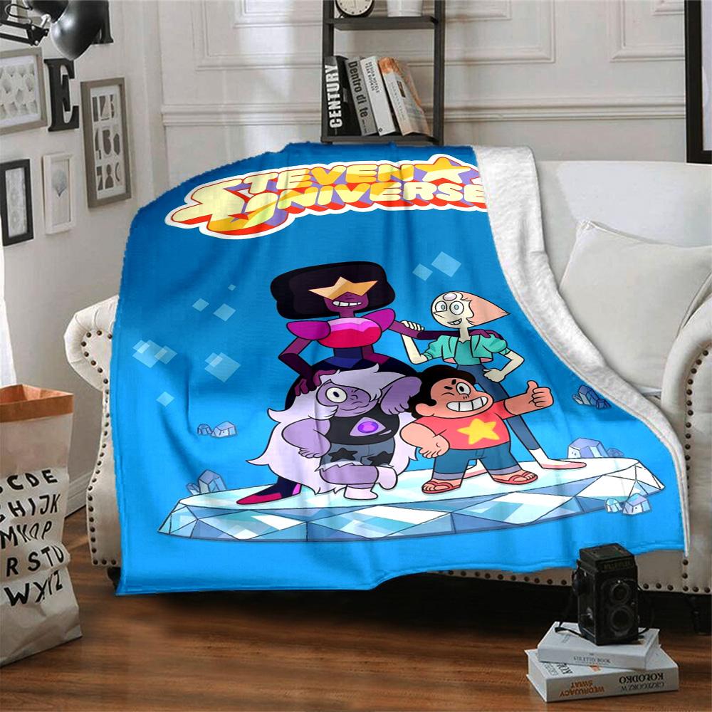 Steven Universo Print Flannel Blanket High Quality Warm Comfortable Cover for All Seasons Perfect for Gifts Home Decor