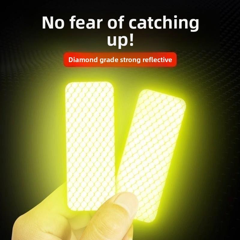 1/10pcs/set Car Bumper Reflective Safety Strip Stickers Car Star Reflective Sticker Reflective Warning Safety Tape