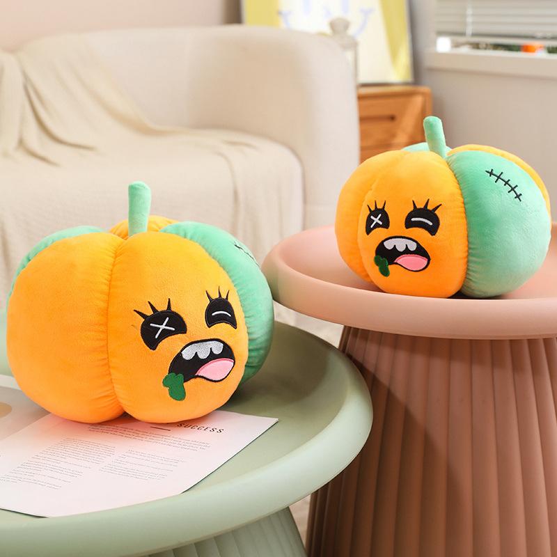 Creative Zombie Pumpkin Pillow Plush Toy Doll Pumpkin Doll Children's Soothing Ragdoll Halloween Gift
