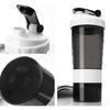 500ML 3 Schicht Protein Shake Flasche Große Kapazität Wasserflasche Plastik Mischbecher Fitness Sport Wasserbecher Langlebig
