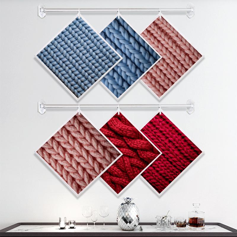Cleaning Cloth Reusable Kitchen Dish Towels Eco-friendly Microfiber Knitted Print Dishcloths Lint Free Washable Duster Rags Tea Towels 9*7inch