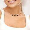 Necklace - Perlinea - 3 Black Freshwater Cultured Pearls - 925 Silver - 42 Cm - AAA+