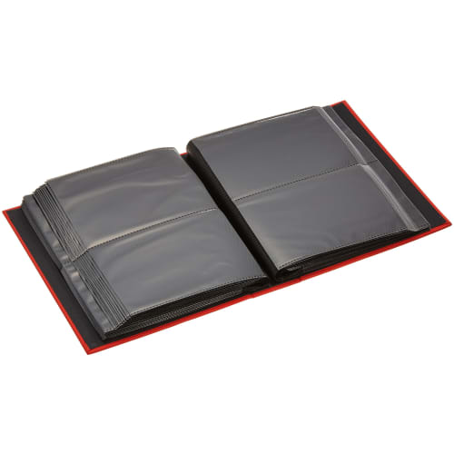 Nakabayashi File Pocket Album 160 Sheets L Size Energy Red TCPK-L-160-ER