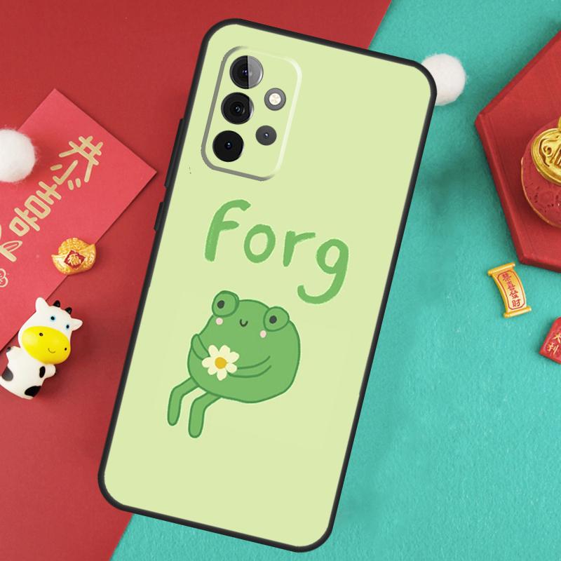 Cute Cartoon Frog Case For Samsung Galaxy A17 A55 A35 A15 A32 A52 A13 A33 A53 A14 A34 A54 A06 A16 A26 A36 A56