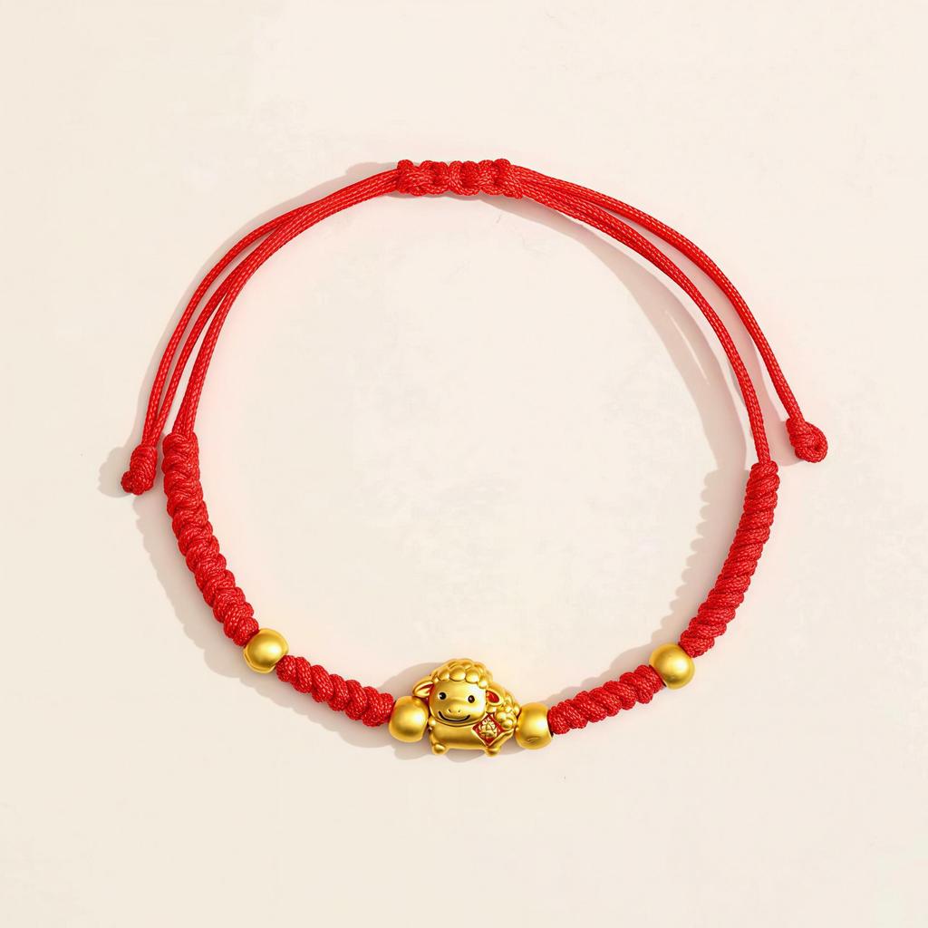 2026 Anul Zodiacal al Calului Brățară Roșie: Sfoară împletită handmade Ben Ming Nian pentru noroc