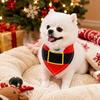 Holiday Pet Neckwear, Soft Christmas Neckerchief Cartoon Printed Dog Scarf Collar for Picture Days, Party Wear and Seasonal Style
