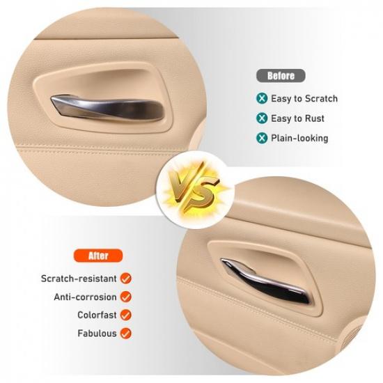 Glossy Black Interior Door Handle Trim Sticker For BMW 3-Serie E90 E91 E92 05-12