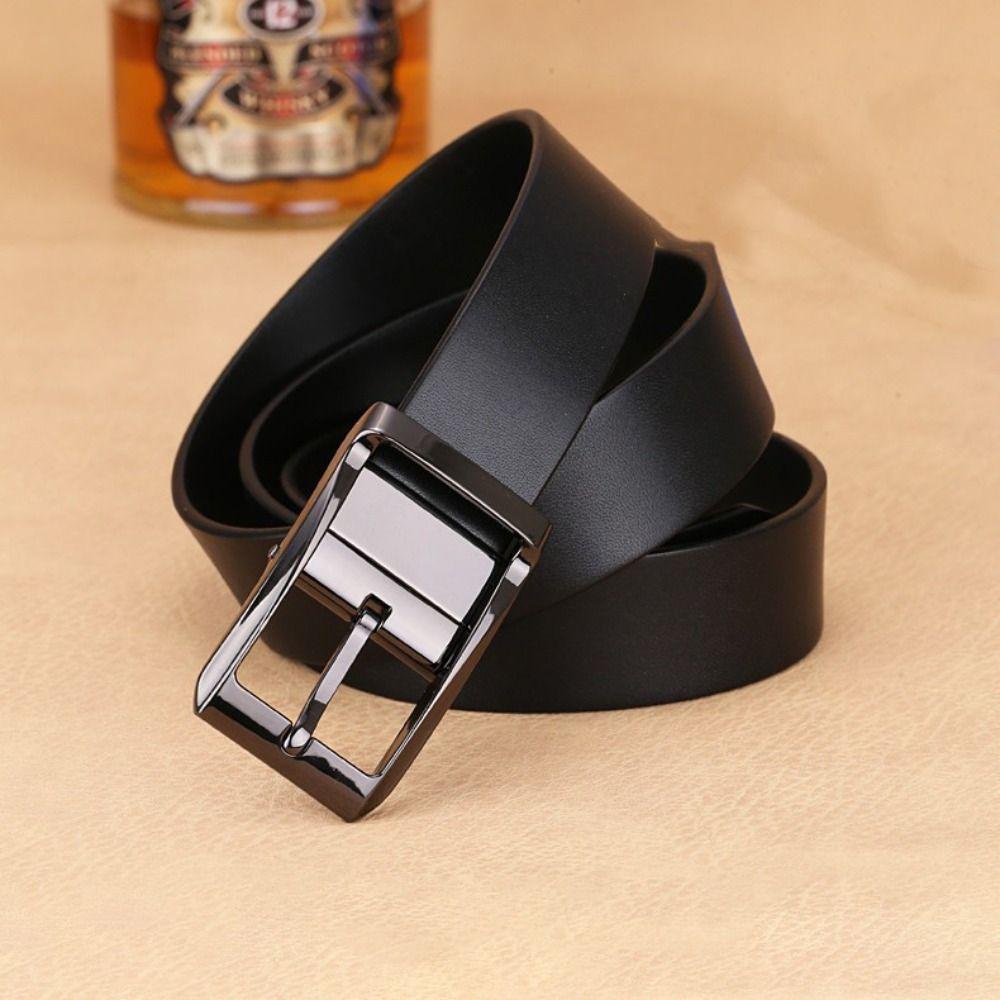 High-end Cowhide Jeans Belts Trendy Brand Business Denim Belt For Man Women Unisex