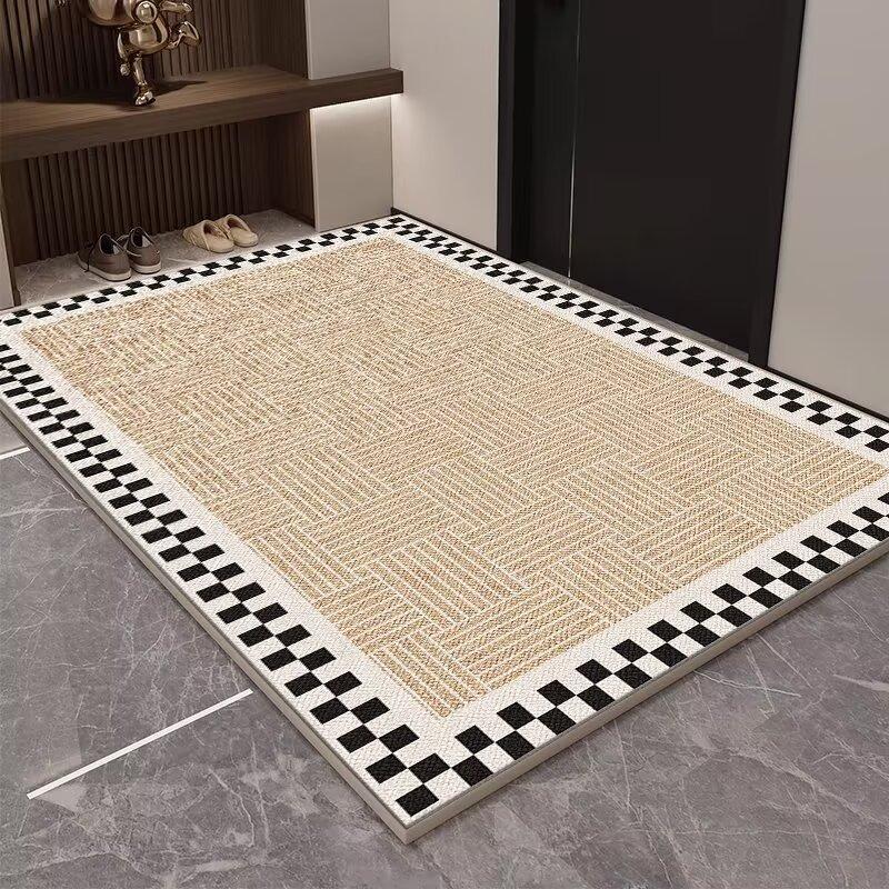 Simple Entry Door Ring Fleece Floor Mat, Non-Slip, Advanced Sense, Dirt-Resistant And Easy To Take Care Of, Can Be Cut, Entrance Foot Pad, Door Carpet