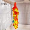 Sugar Glider Hanging Bridge 2Pcs Parrot Chewing Toy with Metal Ring, Colorful Felt Strips, Small Animal Pet Interactive Climbing Activity for