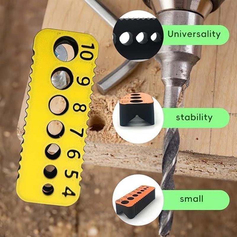 High-precision drilling guide block with adjustable angle for woodworking and metal drillingDIYHand Tool Locator