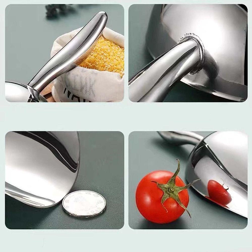 Silberne Metall Eisschaufel 8,3 Zoll Haushalt Lebensmittelspatel Leicht zu reinigen Verdickte Eisschaufel Küche