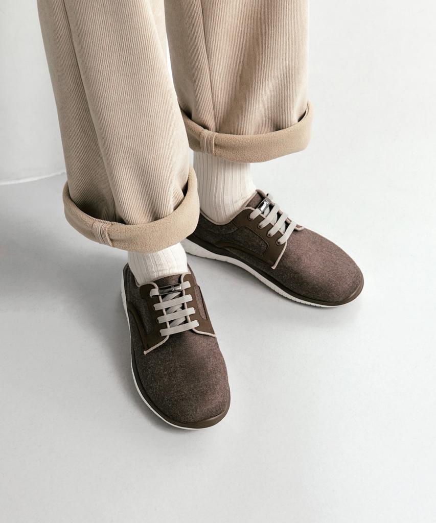 Ksns Urban Trek Wool Rib, Brown - Barefoot Shoes [Men'S]