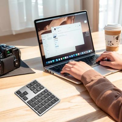 Mini Numeric Keyboard 2.4G Wireless Bluetooth-compatible Dual Modes 35 Keys Silent Portable Laptop Phone Keypad Computer Accessories