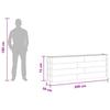 Raised Garden Bed Black 200 X 30 X 72 Cm WPC and Aluminum