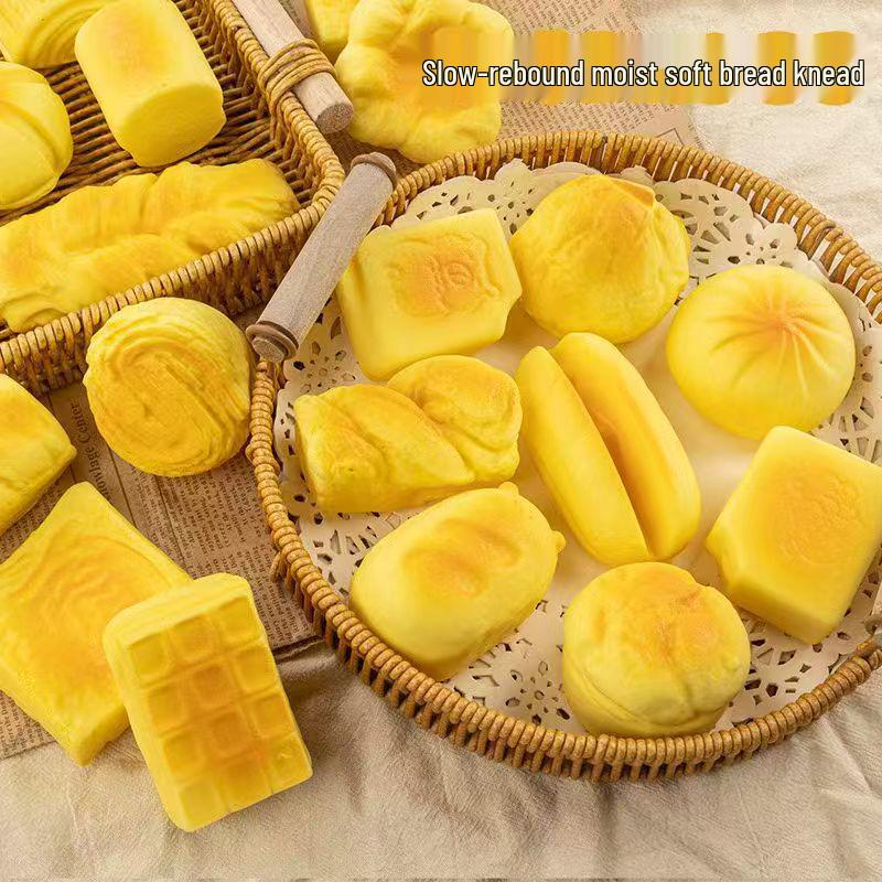 Squeeze Toy Tearable Bread - Slow Rebound Prop for Photography & Stress Relief
