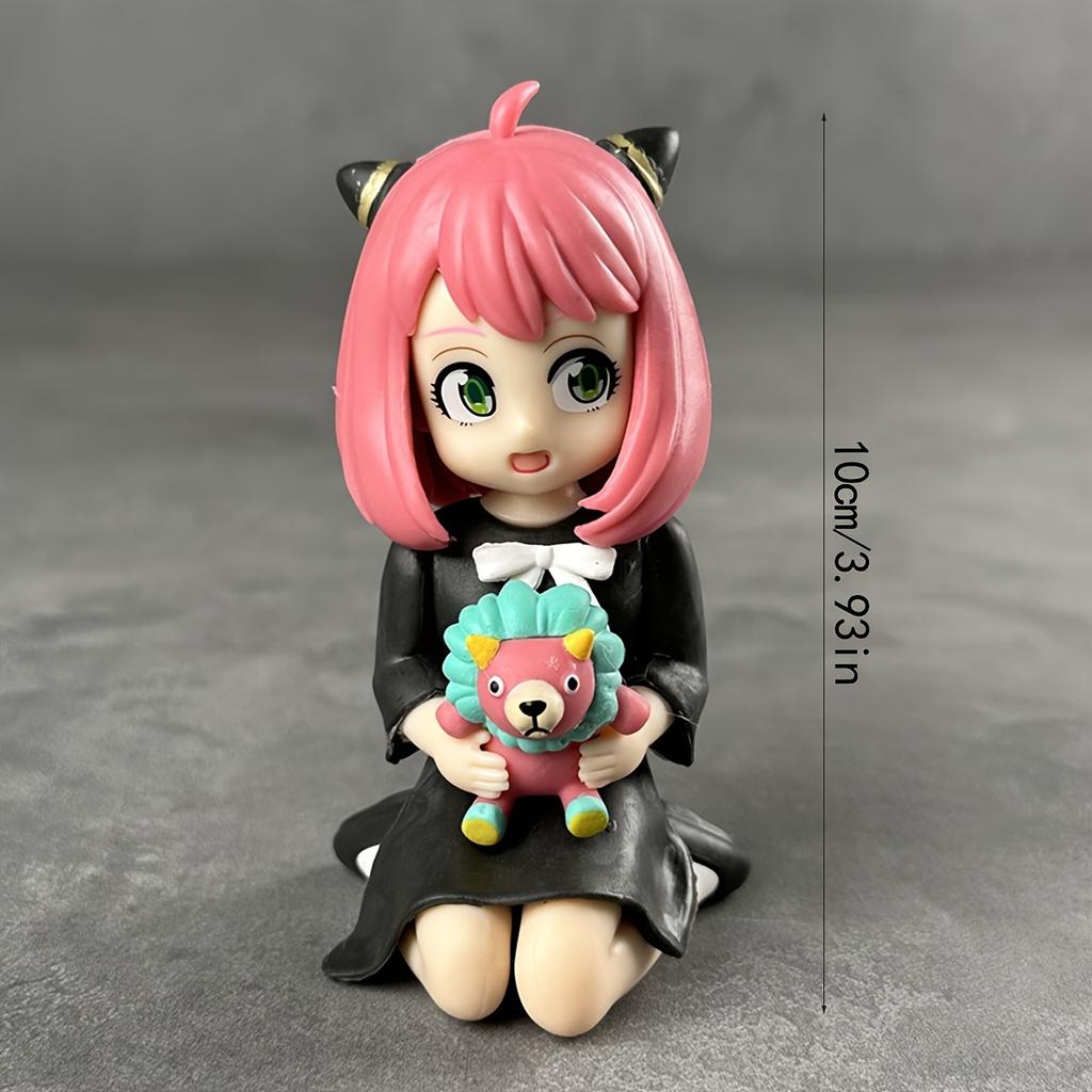 Anya Anime Girls Doll Model Statue Toy Desktop Sculpture Craft Collectibles Gifts Car Accessories