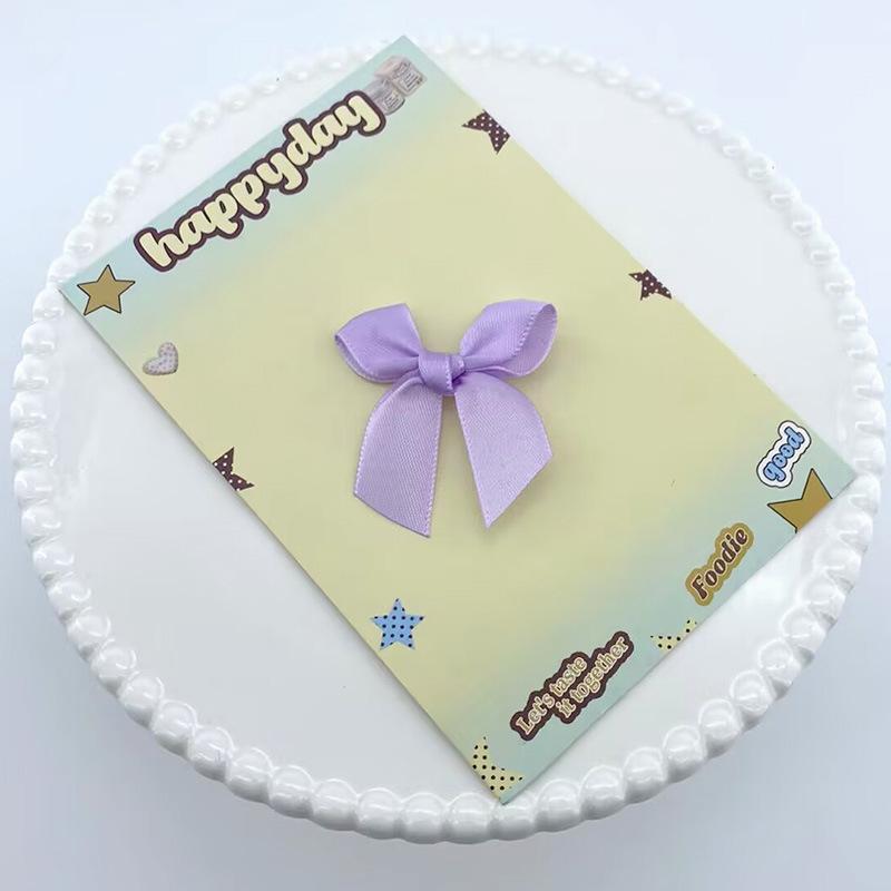 1.5cm Single-Sided Handmade Polyester Bow for Doll Plush Gift Box, Clothing, or Hair Accessory
