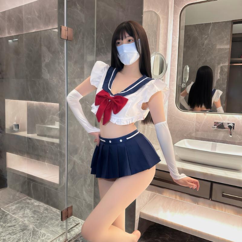 Cosplay sexy spodní prádlo roztomilé sladké námořnické uniformy dvourozměrné cos školní uniforma pokušení