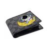 COACH wallet [Customized bag] 3 IN 1 Hand-painted personalized graffiti Embossed printed short folding belt Black (astronaut on the moon)