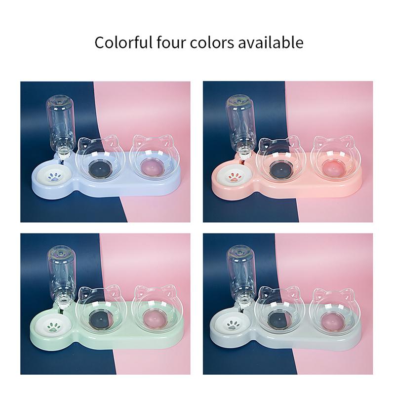Set Non-wet Mouth Pet Bow Cat Feeding Watering Supplies Pet Water Bottle