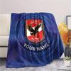 Custom Name Al Ahly SC Flannel Blanket, High quality Comfortable for All Seasons, Home Decor, Warmth and Comfort