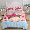 Cartoon Lovely Girls King Queen Duvet Cover Cute Little Girl Pattern Bedding Set Kids Pink Pretty 2/3pcs Polyester Quilt Cover