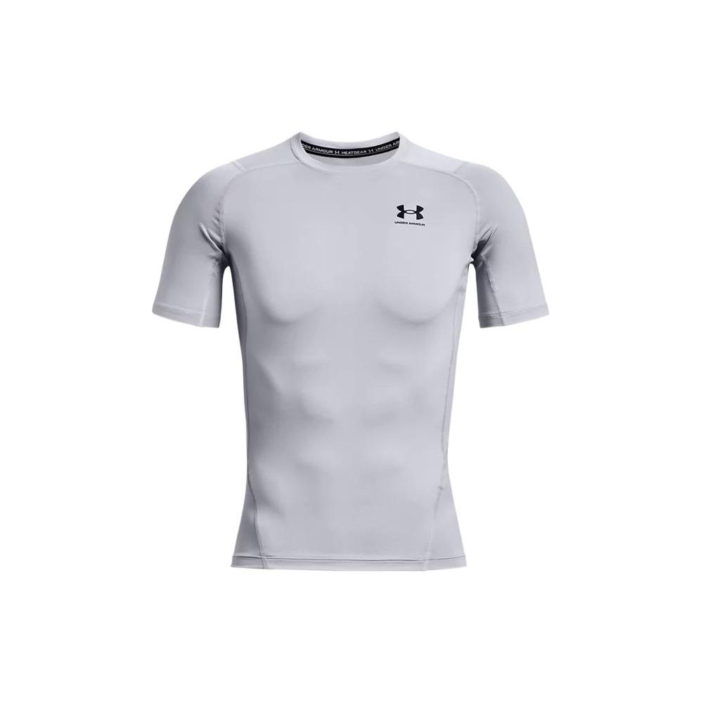 Under Armour Mens HeatGear® Short Sleeve Printed Crew Neck Casual Slim Fit T-Shirt Men Tops Gray 1361518-011