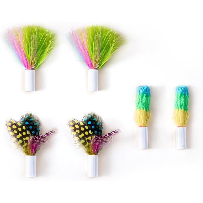 Potaroma Cat Toys 3in1 Automatic Interactive Kitten Toy, Fluttering Butterfly, Moving Feather, Track Balls, 6 Feather Replacements Refills of Feathers