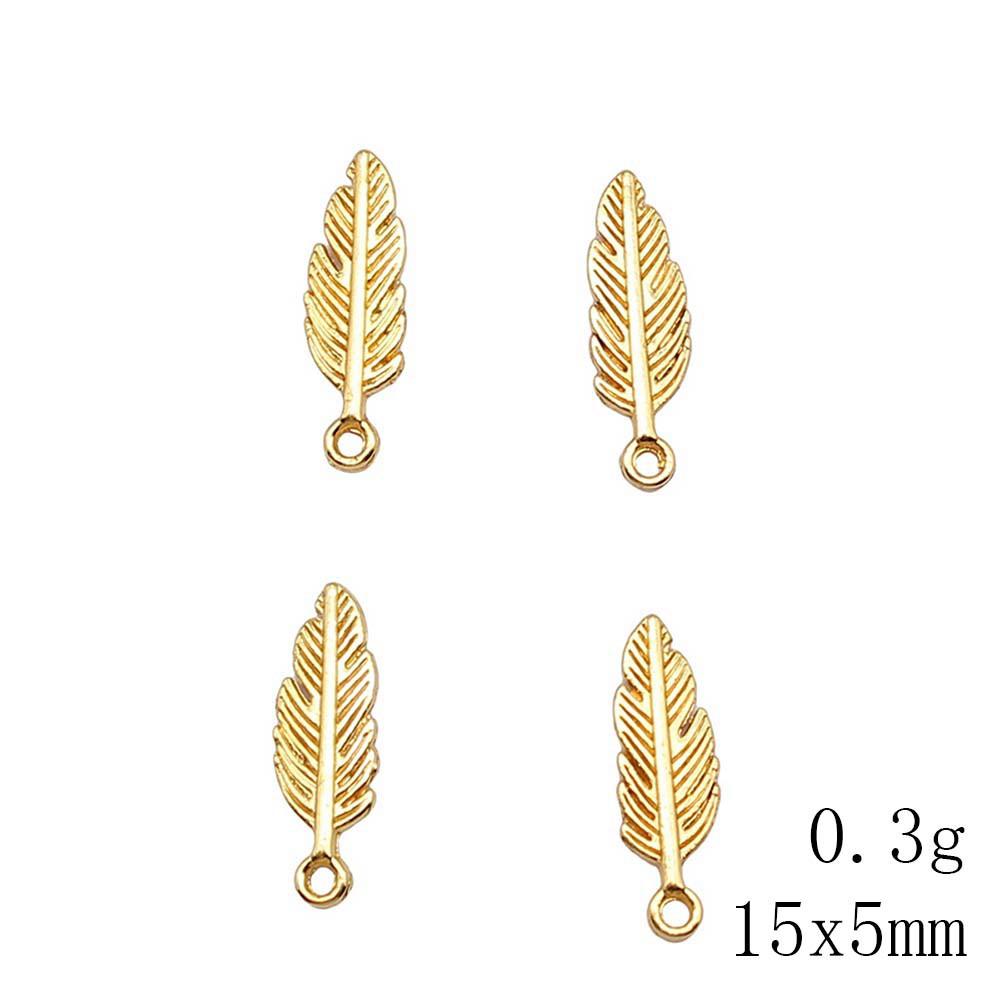 NewArrivals Charms Jewerly Making Feathers Leaf Charms Pendant Ornaments For Home Car Pendant