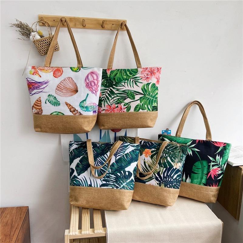 Summer Beach Holiday Shopping Handbag Travel Shoulder Print Pattern Unisex