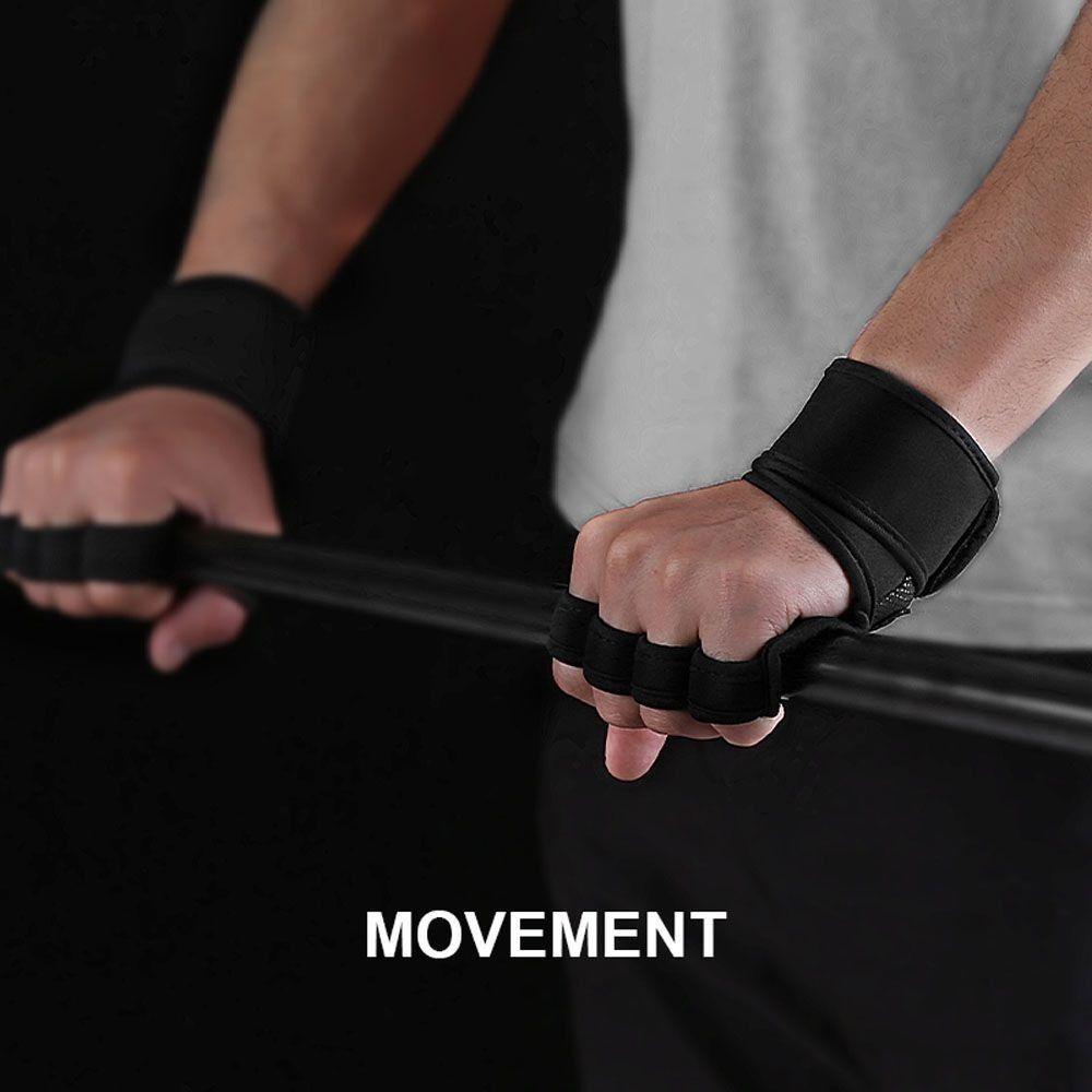 Wrist Protect Gym Fitness Gloves Anti-Slip Workout Mittens Weightlifting Gloves  Body Building