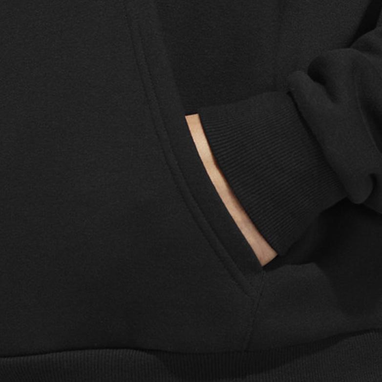 Adidas Originals Off Court Popover Hoodie mit Trefoil-Logo und Kordelzug Herren Tops Schwarz EC7323