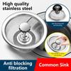 3Pcs Kitchen Water Sink Filter Sink Mesh Strainer Kitchen Stainless Steel Sink Strainer Bathroom Floor Drain Cover Cleaning Tools