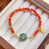 Simple Tiny Anniversary Wife Gift Elastic Beaded Natural Stone Exquisite Bracelet for Women