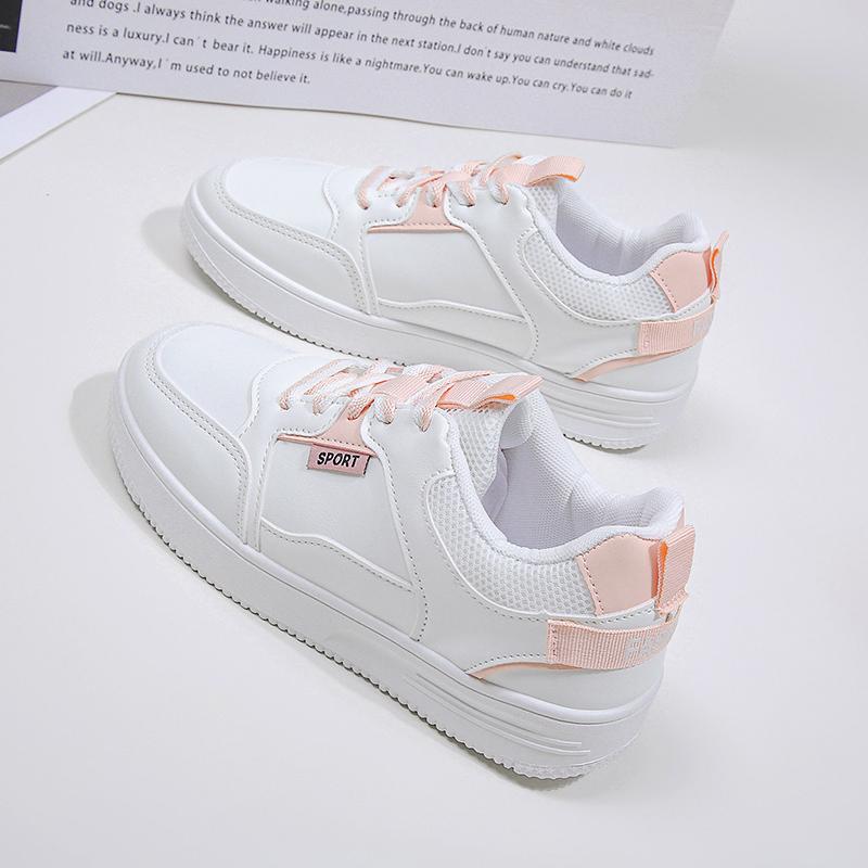 Lace-up kleine weiße schuhe frauen neue dicke sohle zeigen hohe frauen schuhe casual einzelne schuhe einfache sport bord schuhe