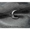 Versatile Geometric Curved Suit Shirt Accessories Fashionable Alloy Brooch Pin Fahsion Luxury Men Brooches Creative Metal Moon