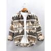 Men's Vintage Floral Thick Flannel Long Sleeve Shirt Jacket