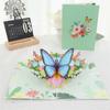Kreativní narozeninový festival Univerzální trojrozměrné přání Motýlí květiny Den otců 3D přání Špičkový dárek ke Dni učitelů